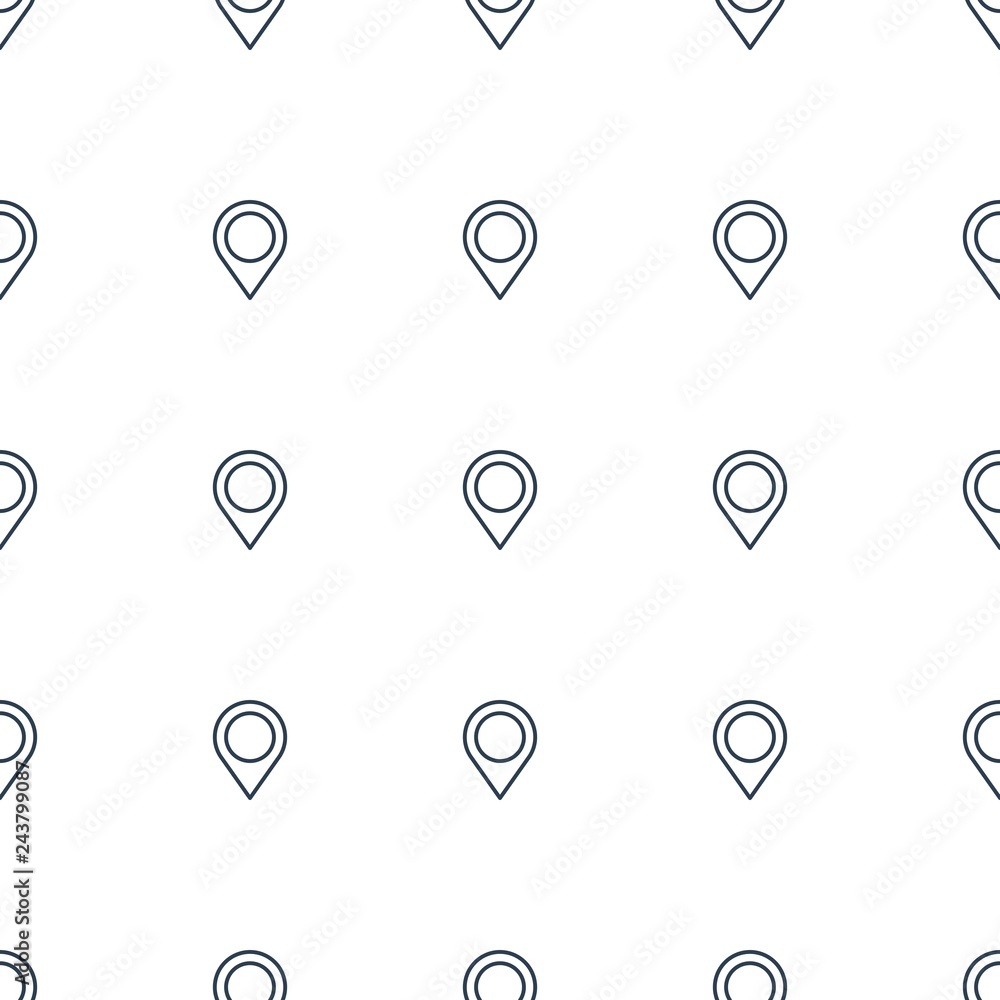 Poster map location icon pattern seamless white background