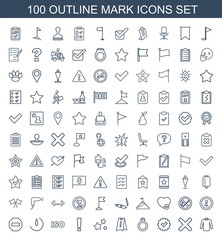 100 mark icons