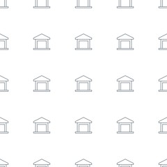 building icon pattern seamless white background