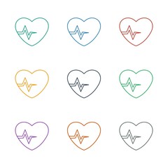heartbeat icon white background