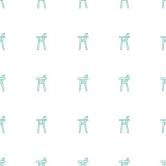 Fototapeta premium baby chair icon pattern seamless white background