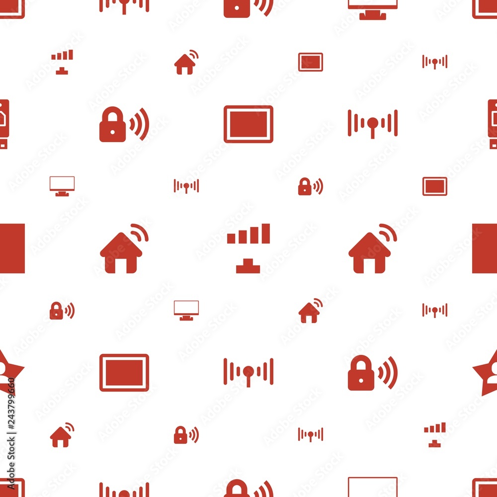 Poster mobile icons pattern seamless white background