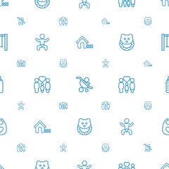 kid icons pattern seamless white background