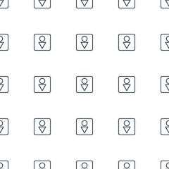 Male WC icon pattern seamless white background