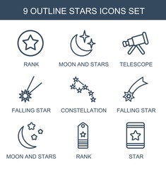 9 stars icons