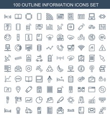 100 information icons