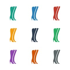 woman boots icon white background