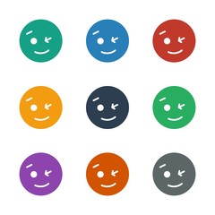 wink emot icon white background