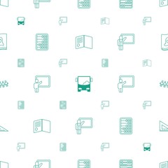 school icons pattern seamless white background