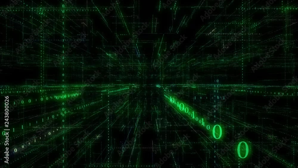 Poster 4k 3d smart digital binary code with futuristic smart technology and connection network concept .