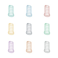 business center building icon white background