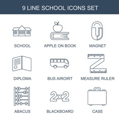 9 school icons