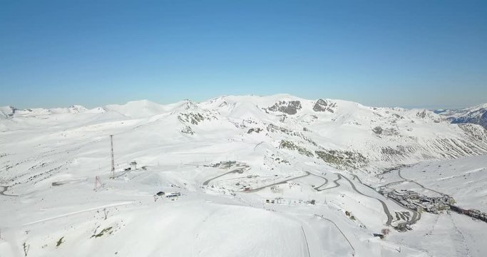 ski resort in Europe, snowy mountains
