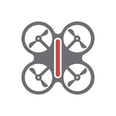 Drone icon on white background for graphic and web design, Modern simple vector sign. Internet concept. Trendy symbol for website design web button or mobile app