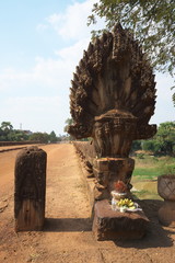 Siem Reap, Cambodia-January 12, 2019: Spean Praptos or Kampong Kdei Bridge in Cambodia used to be...