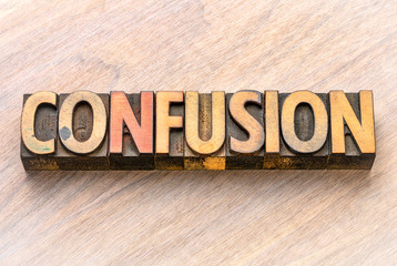 confusion word in wood type