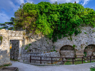 City Wall in Porec, Istria, Croatia