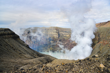 Mount Aso crater lake, Kumamoto, Japan