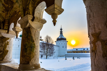 Wall and one of the towers of the Rostov Kremlin