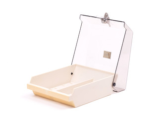 Empty floppy disk box