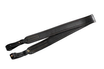 leather shoulder strap for a gun isolated on white background