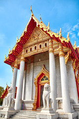 Wat Benchamabophit Dusitvanaram Temple in Bangkok, Thailand. Also known as the Marble Temple