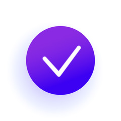 Checkbox icon. Thin Checkmark. Purple gradient - 243807869