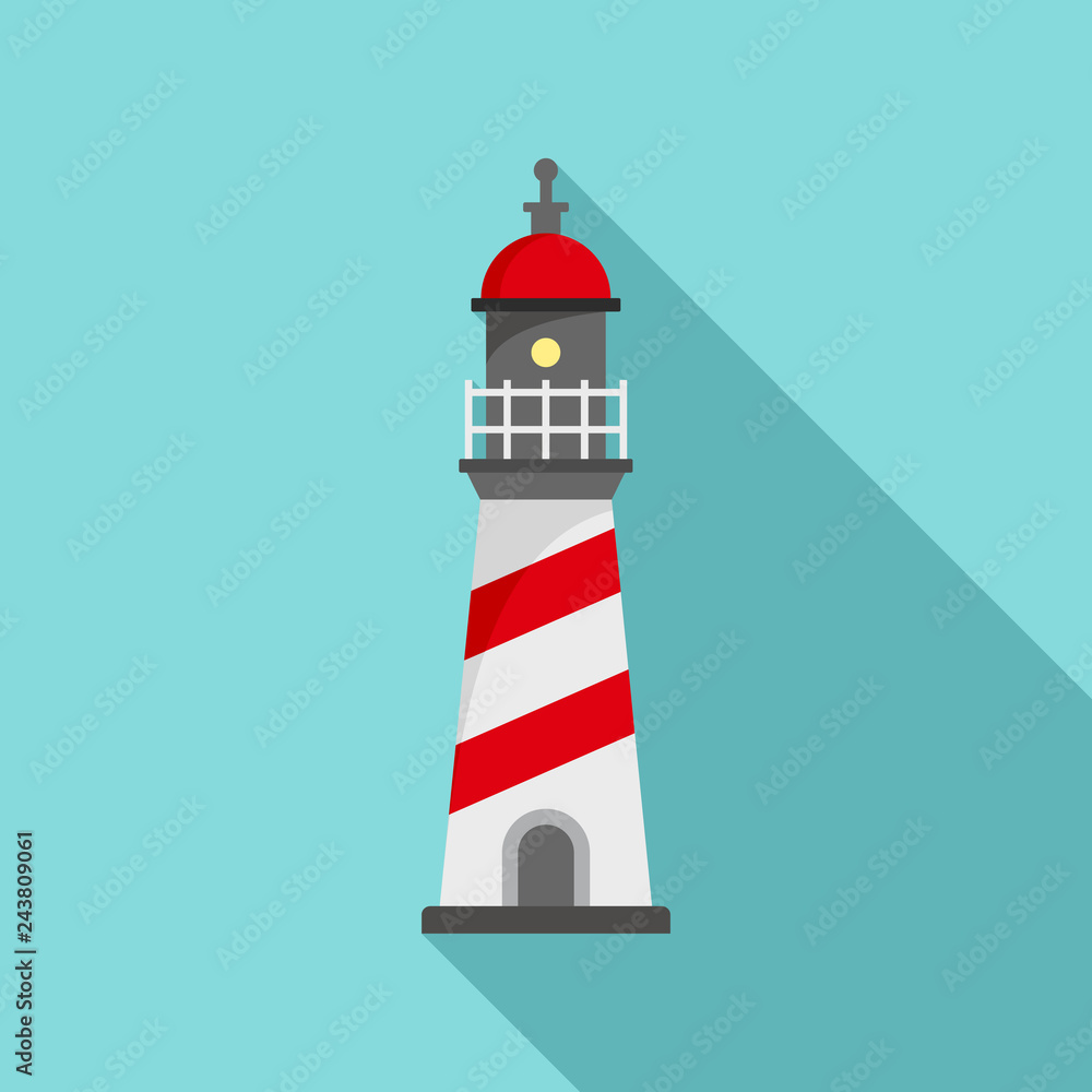 Aufkleber warning lighthouse icon. flat illustration of warning lighthouse vector icon for web design