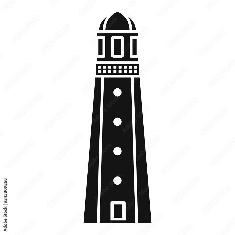 Poster harbor lighthouse icon. simple illustration of harbor lighthouse vector icon for web design isolated