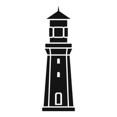 Port lighthouse icon. Simple illustration of port lighthouse vector icon for web design isolated on white background