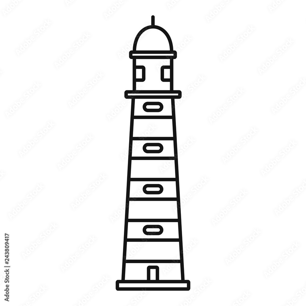 Poster lighthouse icon. outline lighthouse vector icon for web design isolated on white background