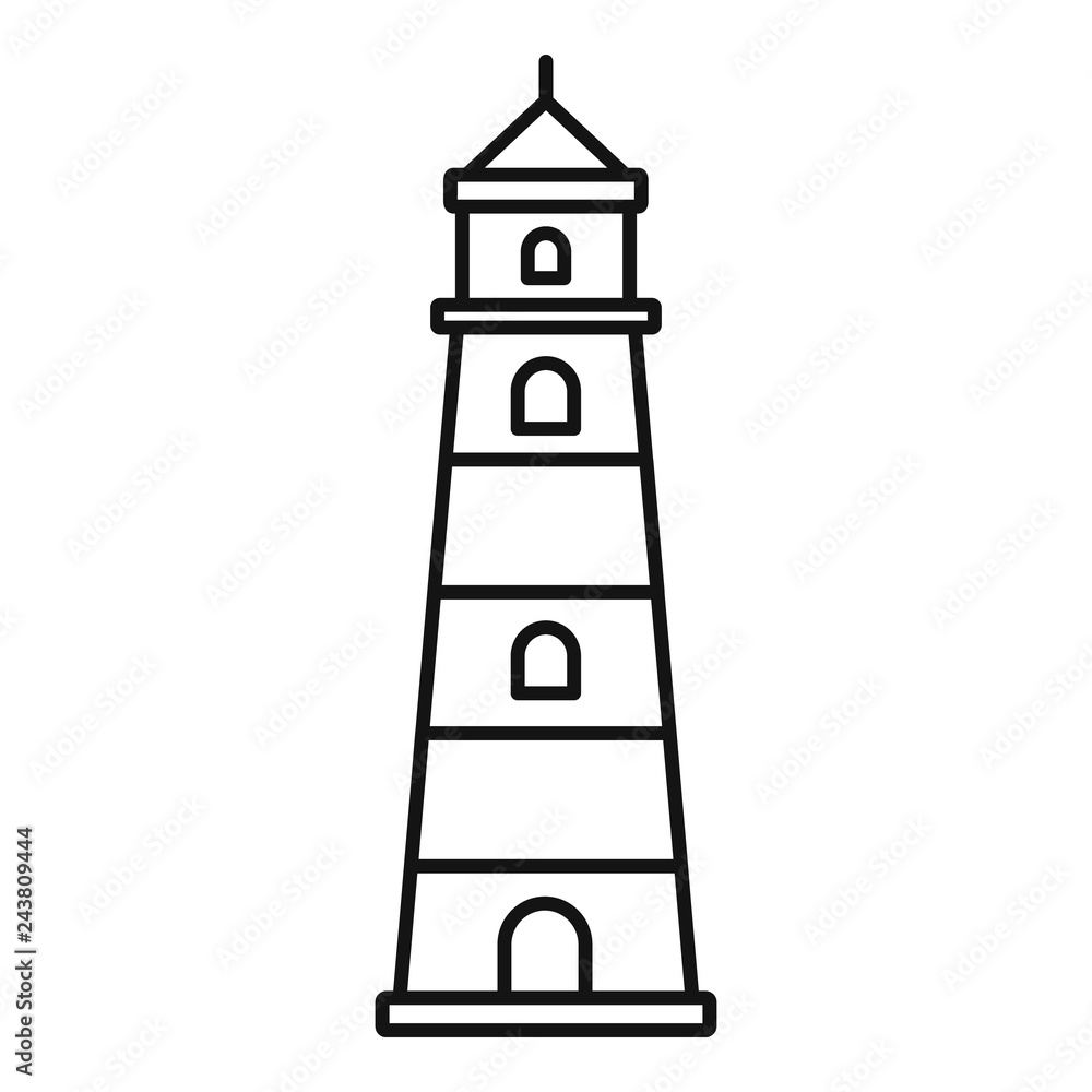 Aufkleber coast lighthouse icon. outline coast lighthouse vector icon for web design isolated on white backgro