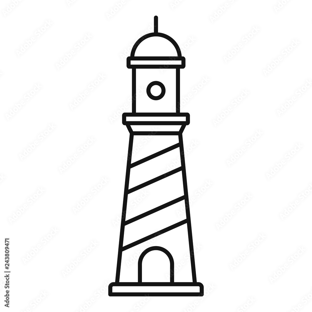 Poster beacon icon. outline beacon vector icon for web design isolated on white background