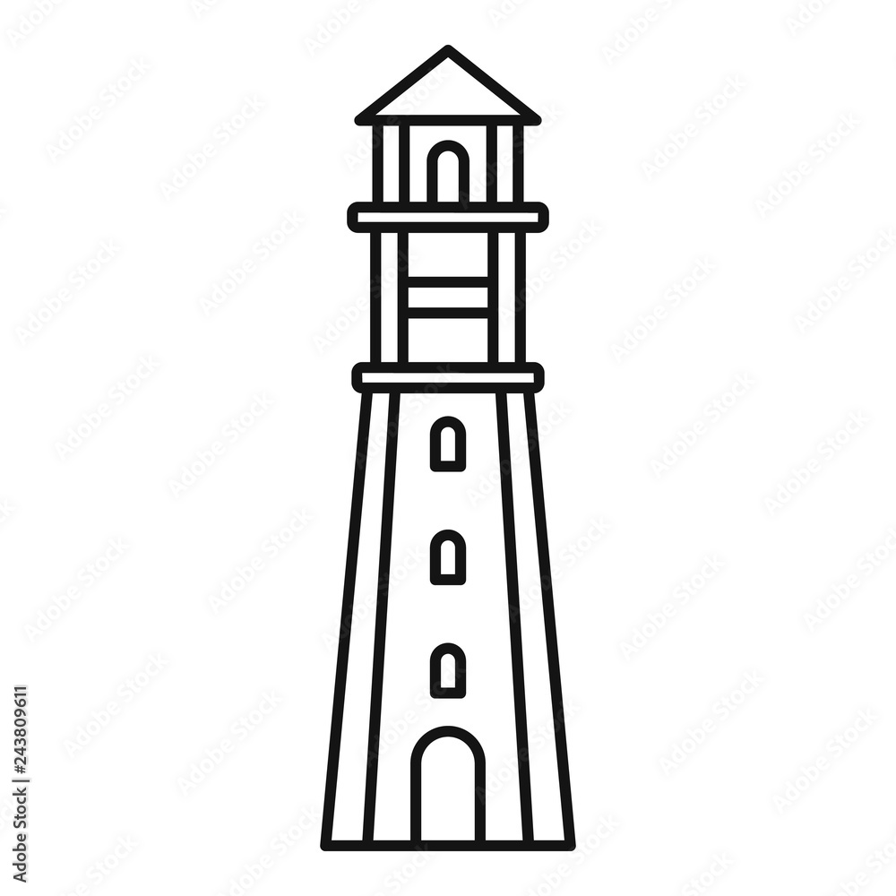 Aufkleber radar lighthouse icon. outline radar lighthouse vector icon for web design isolated on white backgro