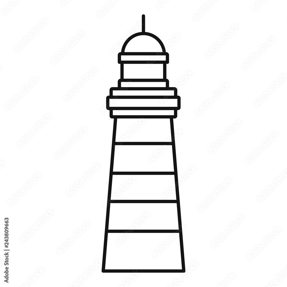 Aufkleber ocean lighthouse icon. outline ocean lighthouse vector icon for web design isolated on white backgro