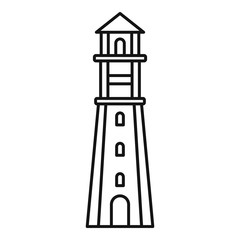 Radar lighthouse icon. Outline radar lighthouse vector icon for web design isolated on white background