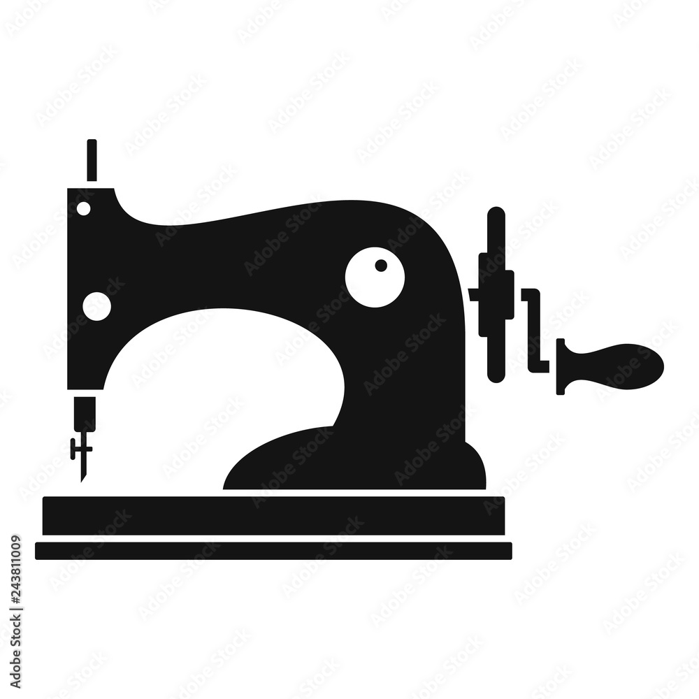 Poster manual sew machine icon. simple illustration of manual sew machine vector icon for web design isolat