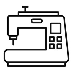 Modern sew machine icon. Outline modern sew machine vector icon for web design isolated on white background