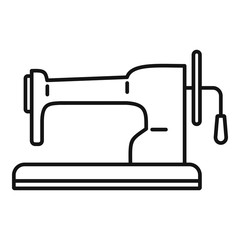 Retro sew machine icon. Outline retro sew machine vector icon for web design isolated on white background