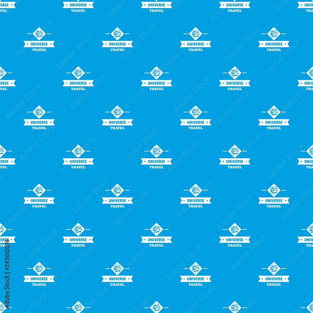 Poster universe travel pattern vector seamless blue repeat for any use