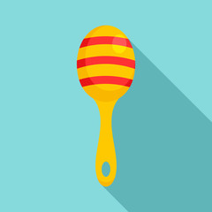 Maracas toy icon. Flat illustration of maracas toy vector icon for web design