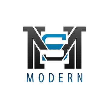 Initial letter SMH HSM MHS logo concept design. Symbol graphic template element