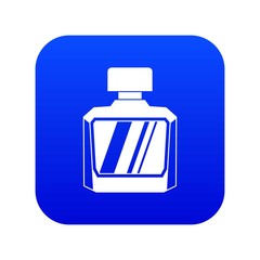 Jar of perfume icon digital blue for any design isolated on white vector illustration