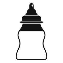 Baby milk bottle icon. Simple illustration of baby milk bottle vector icon for web design isolated on white background