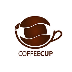 Coffee cup logo concept design. Symbol graphic template element