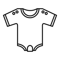 Kid clothes icon. Outline kid clothes vector icon for web design isolated on white background
