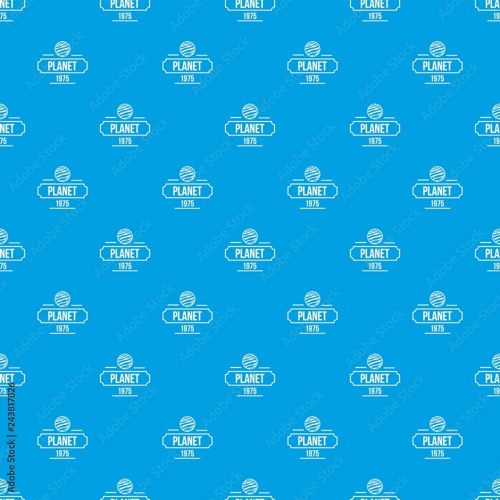 Poster planet cosmic pattern vector seamless blue repeat for any use