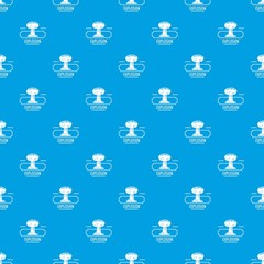 Smoke explosion pattern vector seamless blue repeat for any use