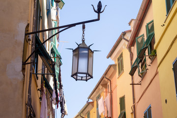 Fototapeta na wymiar Street lamp , Portovenere, Italy.