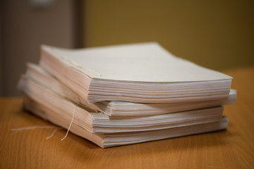 stack of old books